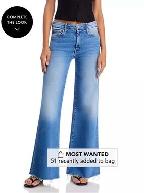 MOTHER The Roller High Rise Wide Leg in Riding Cliffside NWT Size 25